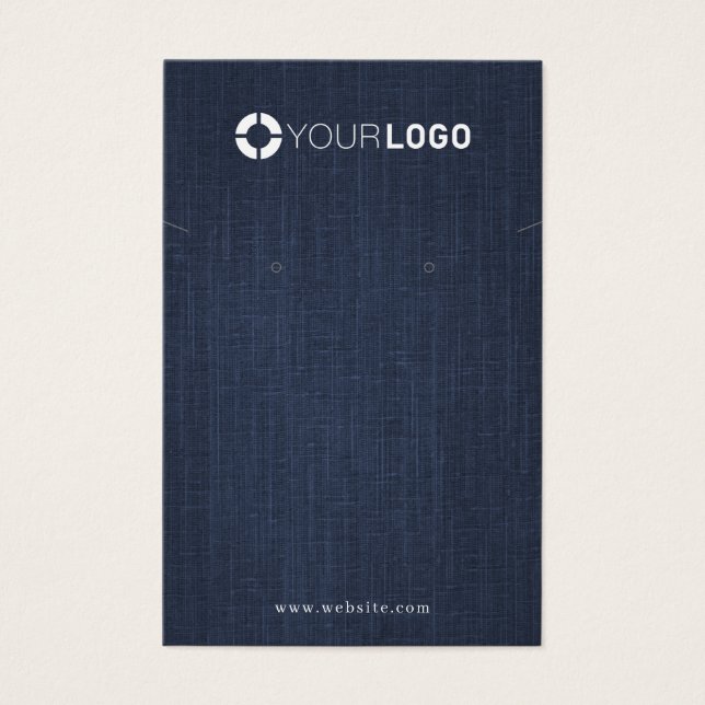 Marinho azul denim logotipo personalizado exibição (Frente)