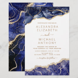 Marinho Azul Dourado Casamento Azul