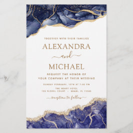 Marinho Azul Dourado Casamento Azul