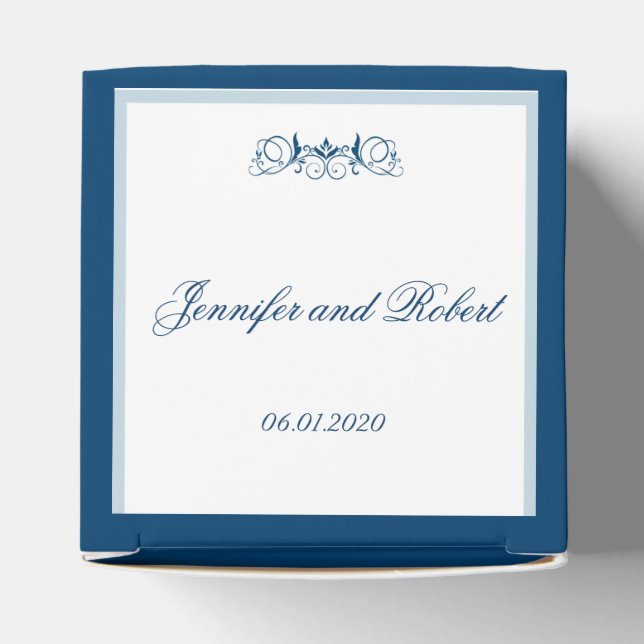 Marinho Azul e Faixa Branca com Caixa de Destaque  (Topo)