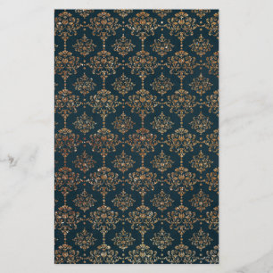 Marinho Azul e Faux Glitter Dourado
