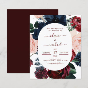 Marinho Azul Floral Casamento Azul