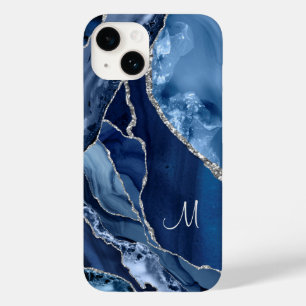 Marinho Azul Marble Silver Glitter Girly Glam