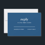 Marinho Azul Moderno Bar Mitzvah II Resposta ao Co<br><div class="desc">Esta placa de inserção de tendência apresenta letras em negrito na parte frontal e um padrão moderno no verso. Adicione seu texto usando o formulário modelo. Altere a fonte,  o layout e as cores usando o recurso Personalizar.</div>