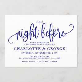 Marinho azul na noite antes do convite