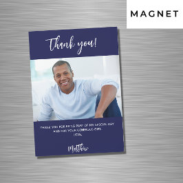 Marinho azul obrigado branco seu ímã