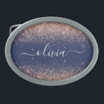 Marinho Azul Rosa Dourado Blush Cor-de-rosa brilha<br><div class="desc">Marinho Azul e Rosa Dourado - Frasco do Monograma do Nome do Belt do Script Glitter Cor de Estirpe Rosa Esbranquiçada. Isso faz a formatura perfeita, doce 16 16, 18, 21rua, 40, 50, 60, 70, 80, 90, 100 anos, casamento, chá de panela, aniversário, chá de fraldas ou presente de festa...</div>