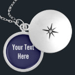 Marinho Azul Seu Texto Aqui Colar De Bloqueio Pers<br><div class="desc">Este produto é simples de personalizar — basta alterar o texto na seção "Personalizar o produto" acima. Mais opções de personalização,  como estilos de fonte,  cores e outras opções de edição,  estão disponíveis quando você clica no botão "Personalizar" acima.</div>
