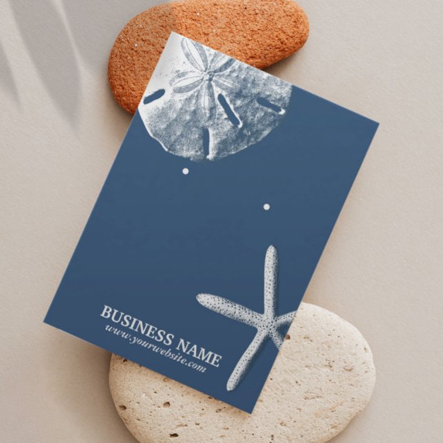 Marinho Azul Starfish & Sand Dollar Earrador (Criador carregado)