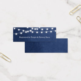 Marinho Azul String Luzes Inserção De Casamento