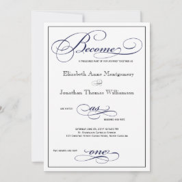 Marinho Azul Torne-se um Convite de Casamento de S