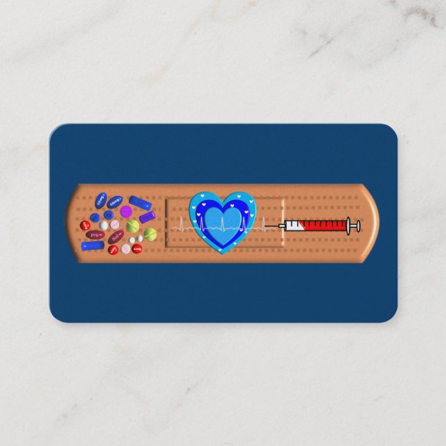 Marinho Bandaid grande dos cartões de visitas (Frente)