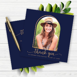 Marinho Blue Arch Photo Graduação Obrigado