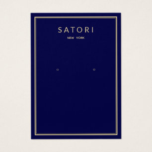 Marinho Blue Dourado Border Earring Jewelry Displa