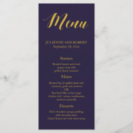 Marinho Blue Rustic Chic Weding Menu