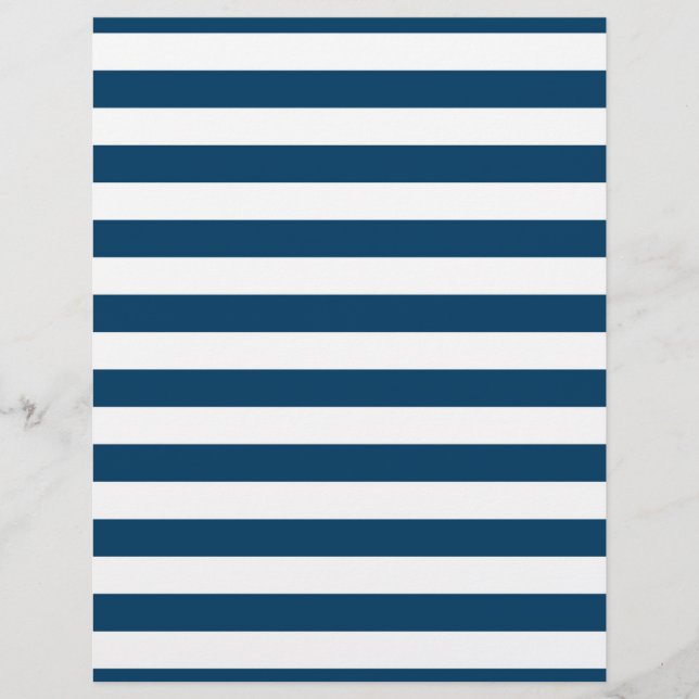 Marinho Blue Stripe Baby Scrapbook Paper (Frente)