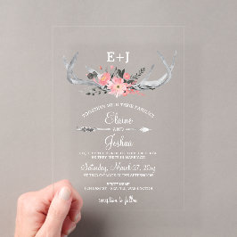 Marinho Blush Blooming Antlers Country Chic Casame