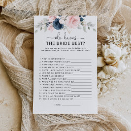 Marinho blush floral Quem conhece o melhor jogo da