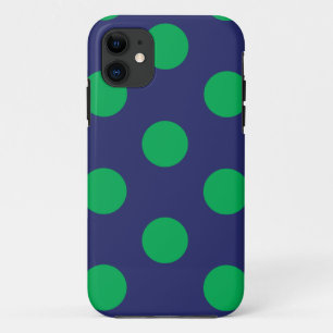 Marinho Bolinhas capas de iphone azul e verde