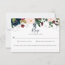 Marinho Borgonha Comida Floral Alergia RSVP