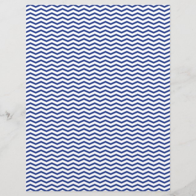 Marinho Chevron/Zig Zag - Papel Scrapbook (Frente)