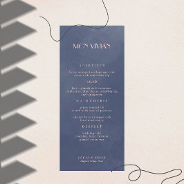 Marinho Clássico Blue Smoke Janta Menu Card