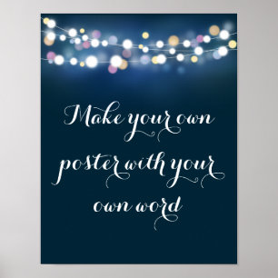 marinho com luz Faça seu próprio Impressão Poster