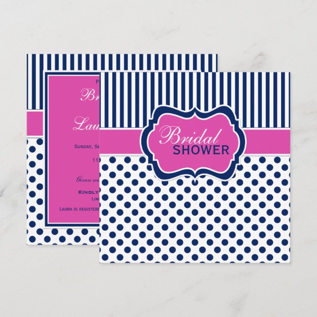 Marinho, Convite para Chá de panela de distribuiçã (Frente/Verso)