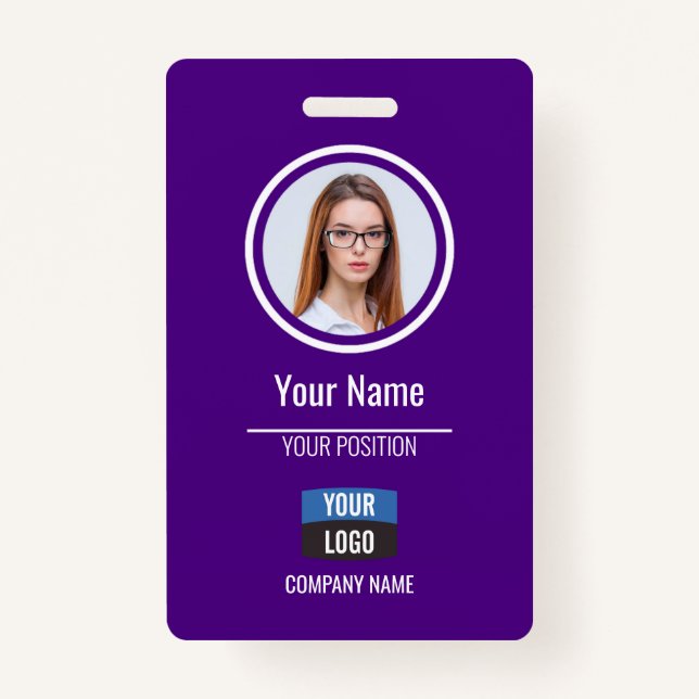 Marinho - Crachá de Segurança da Empresa para ID d (Frente)