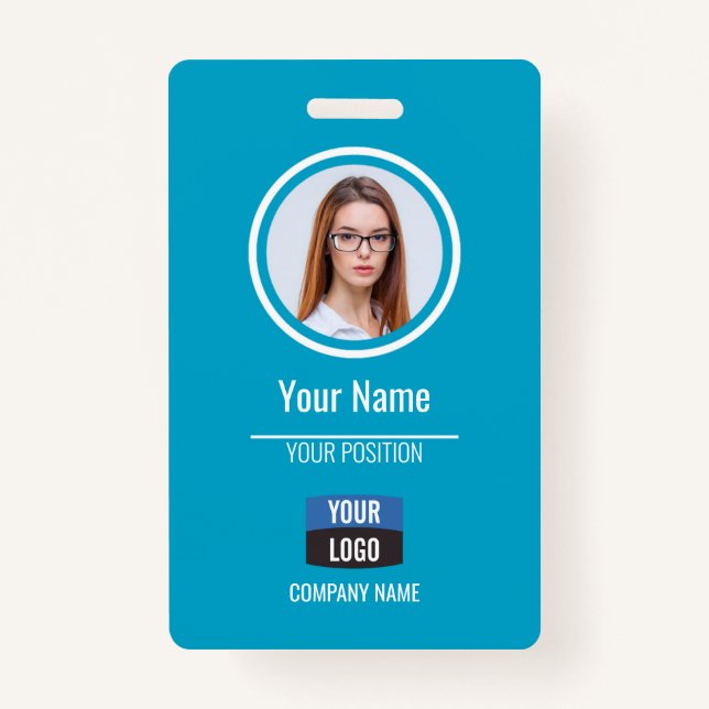 Marinho - Crachá de Segurança da Empresa para ID d (Frente)