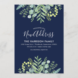 Marinho de Anúncio de Movimentação Floral Eucalypt