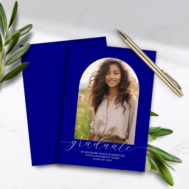 Marinho de Arco Fotográfico de Anúncio de Graduaçã (Criador carregado)