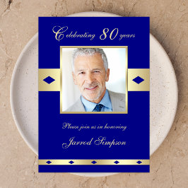 Marinho de Convite de aniversário de fotos 80