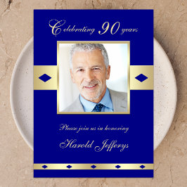 Marinho de Convite de aniversário de fotos 90