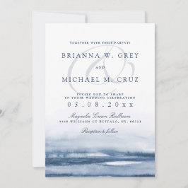 Marinho de Convite para Casamento de Lago Harbor