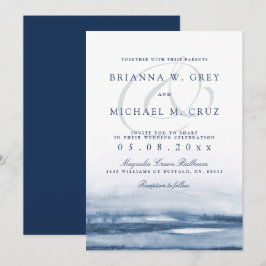 Marinho de Convite para Casamento de Lago Harbor