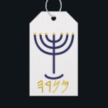 Marinho de Etiqueta de Presente Moderno Dourado<br><div class="desc">Menorah Gift Tag Marinho Dourado Personalizável Gift Tags Paleo Hebraico Letras - Menorah: Mem, Nun, Resh, Ei Mem - Chaos Mighty Blood Nun - Continue Sua Filho Resh - Primeiro Começo Ei - Olhe Respiração Reveal H4501 (Forte) מְ ה מְ נ נֹ menôrâh menôrâh men-o-raw', men-o-raw' Feminine de H4500 (no...</div>