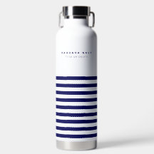 Marinho de faixa náutica com tendência azul Na mod