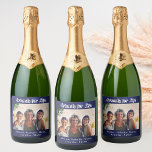 Marinho de fotos de melhores amigos  azul com nome<br><div class="desc">Um presente para o(s) seu(s) melhor(s) amigo(s) para uma festa de aniversário, Chá de panela, Natal ou evento especial. Texto branco: Amigos para a Vida, escrito com um script de estilo de tendência. Personalize e use sua própria foto e nome Uma cor azul de fundo do marinho. A cor azul...</div>