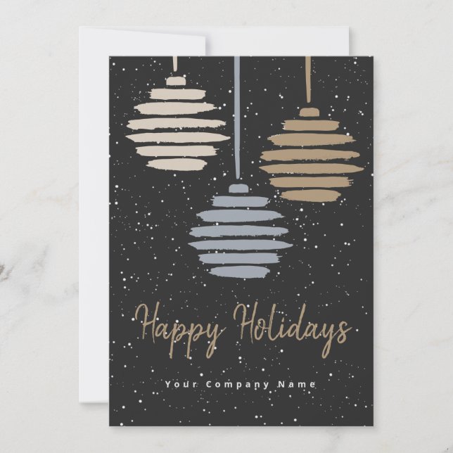 Marinho de fotos de negócios de feriado Dourado (Frente)