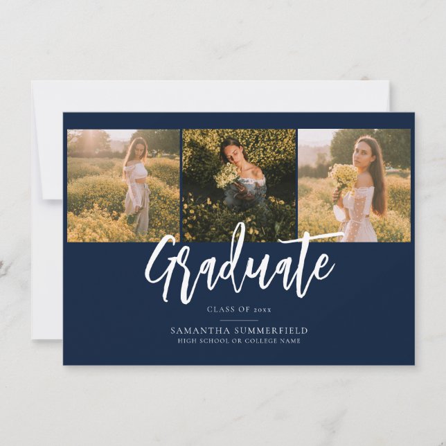 Marinho de Graduação 2025 Fotos Anúncio de Formand (Frente)