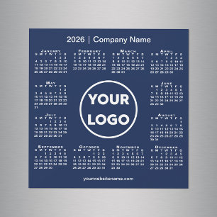 Marinho de logotipo da empresa no calendário moder