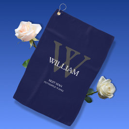 Marinho de Monograma Elegante do Melhor Homem de C