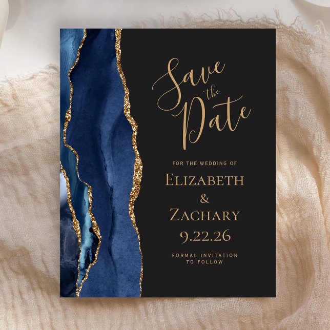 Marinho de Orçamento Azul Dourado Agate Dark Salva (Criador carregado)