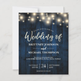 Marinho De Orçamento Blue Rustic String Lights Woo