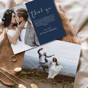 Marinho De Orçamento Casamento Azul Obrigado Cartã