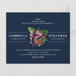 Marinho de Orçamento Casamento Moderno de Buquês T