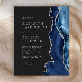 Marinho De Orçamento Convite De Casamento De Prata