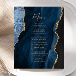 Marinho de Orçamento Menu de Casamento de Agate Do
