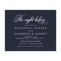 Marinho de orçamento Noite antes do convite para J